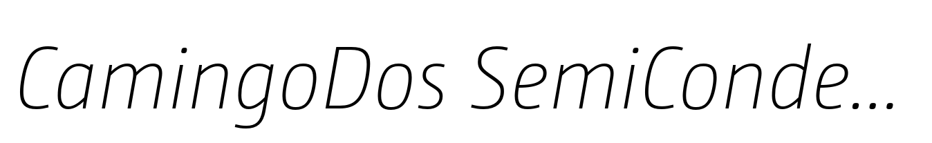 CamingoDos SemiCondensed ExtraLight Italic